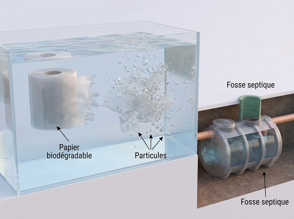 Papier toilette biodegradable se dissolvant dans leau